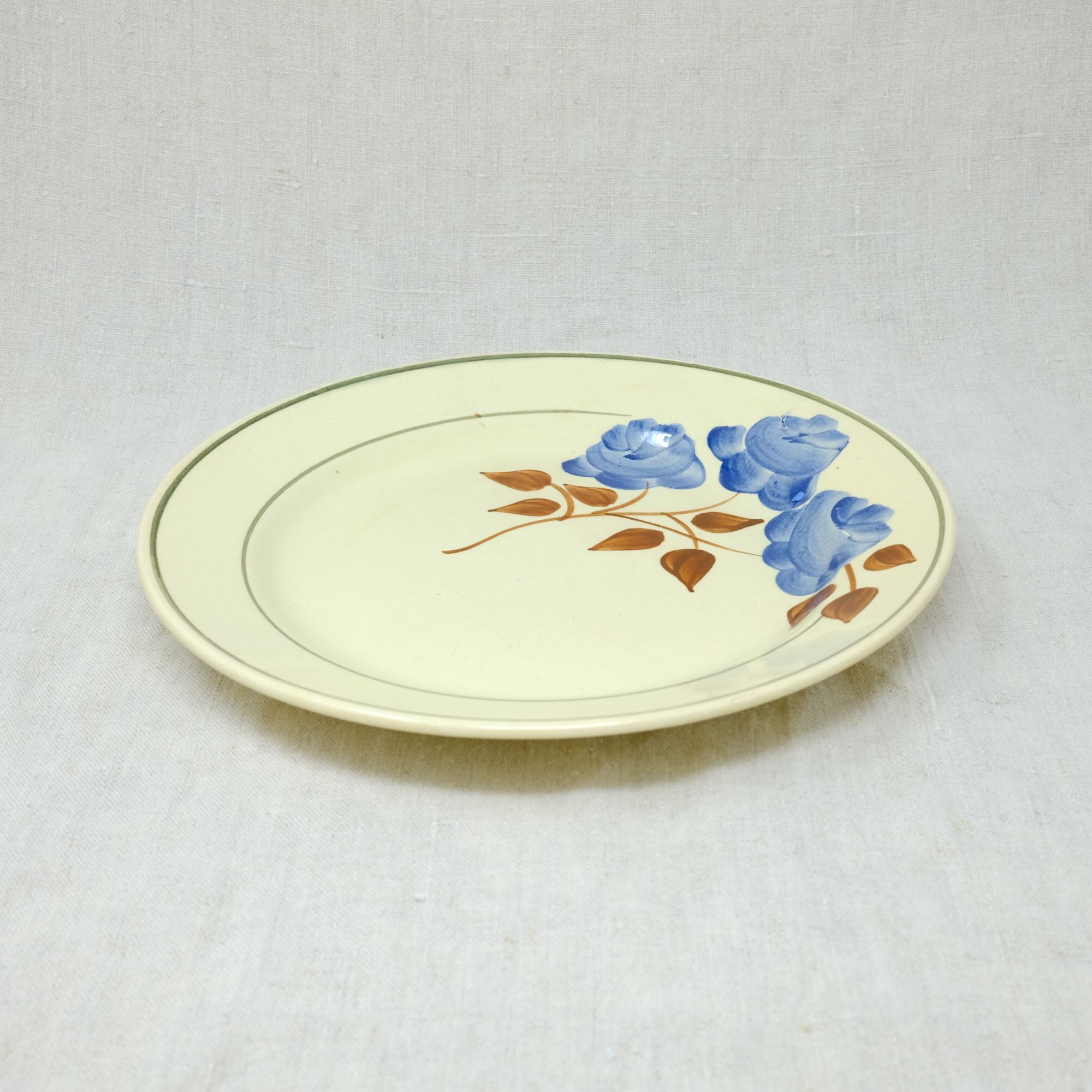 Blue flower 4 piece plate set