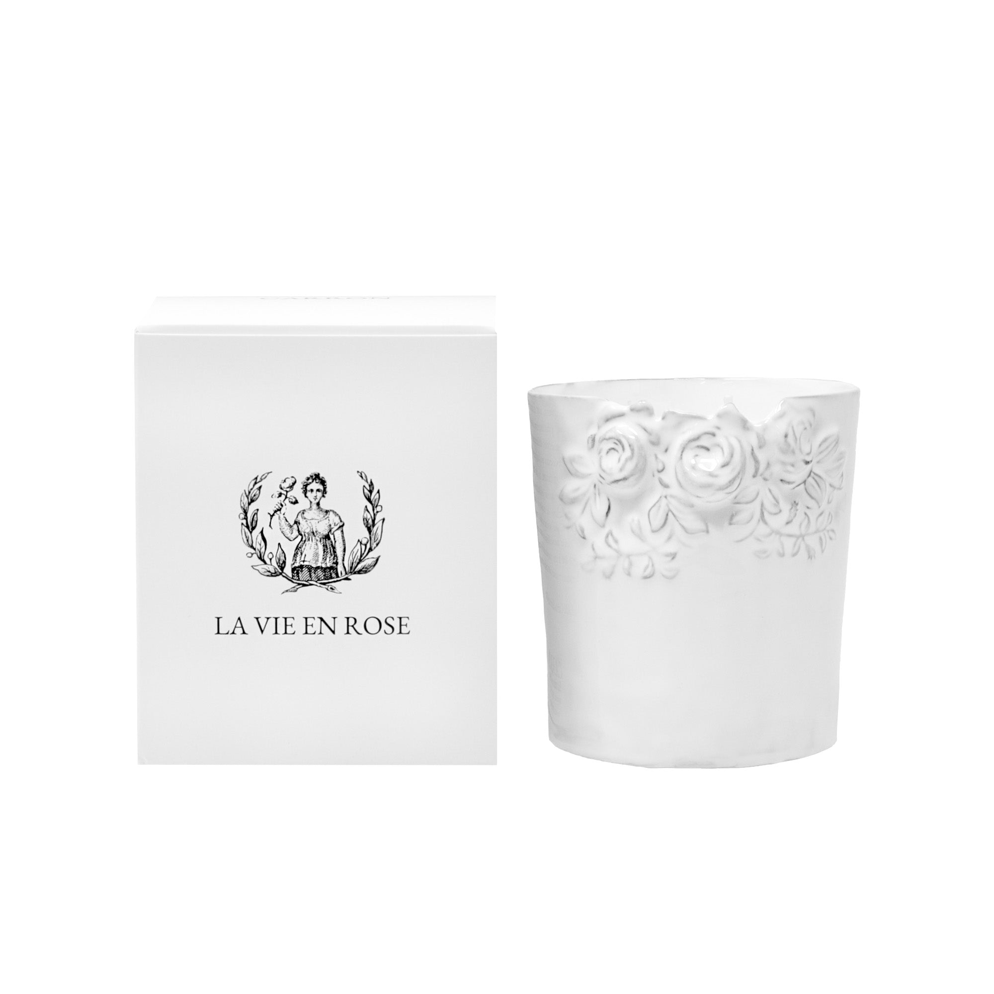 La Vie en Rose candle-L (⌀10 H10)-CARRON-Paris