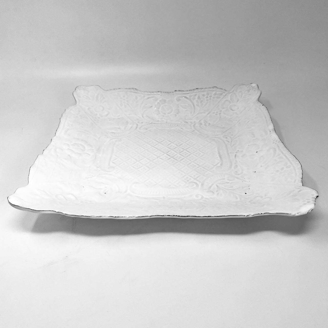 Pivoine square platter-33x33x4,5cm-CARRON-Paris