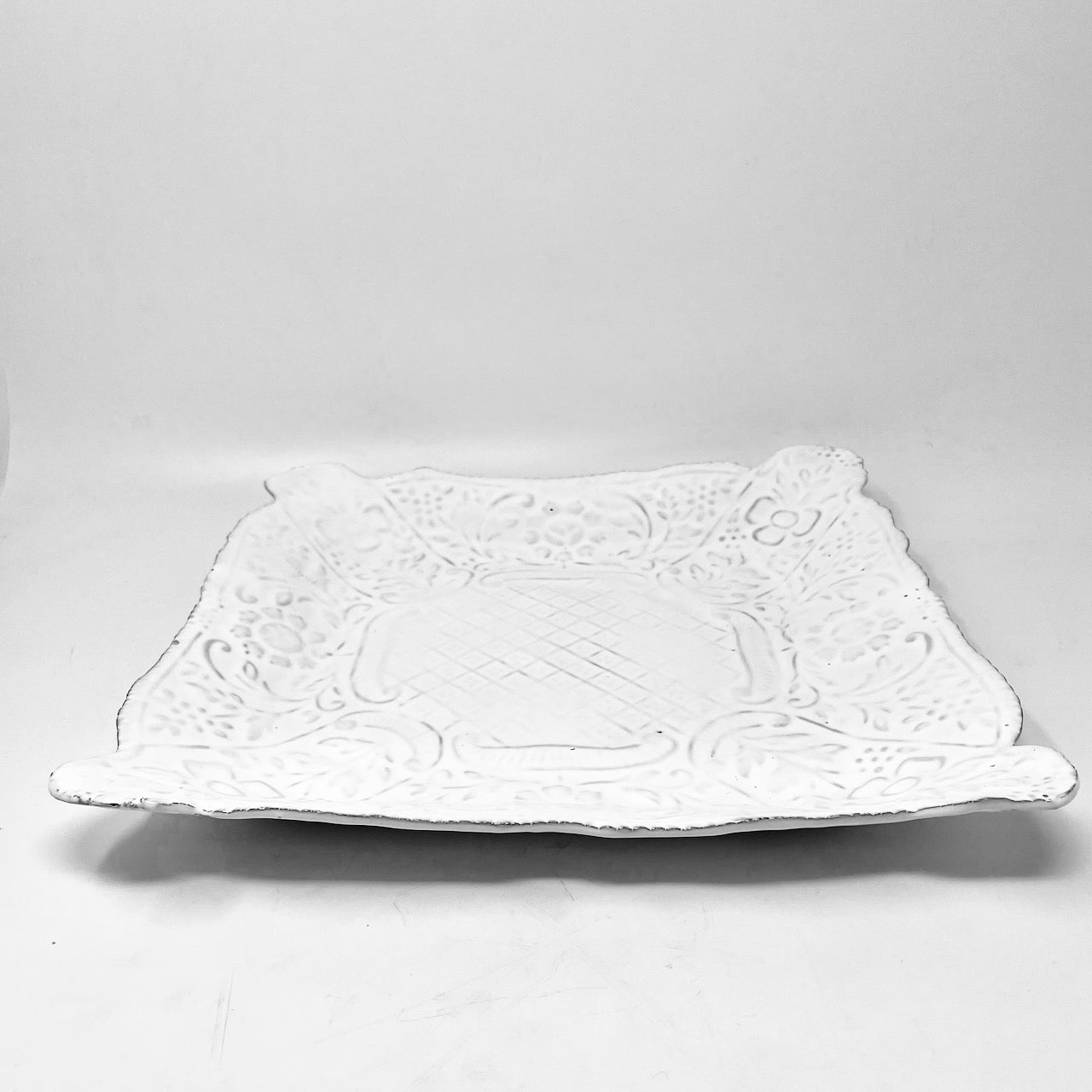 Pivoine square platter-33x33x4,5cm-CARRON-Paris