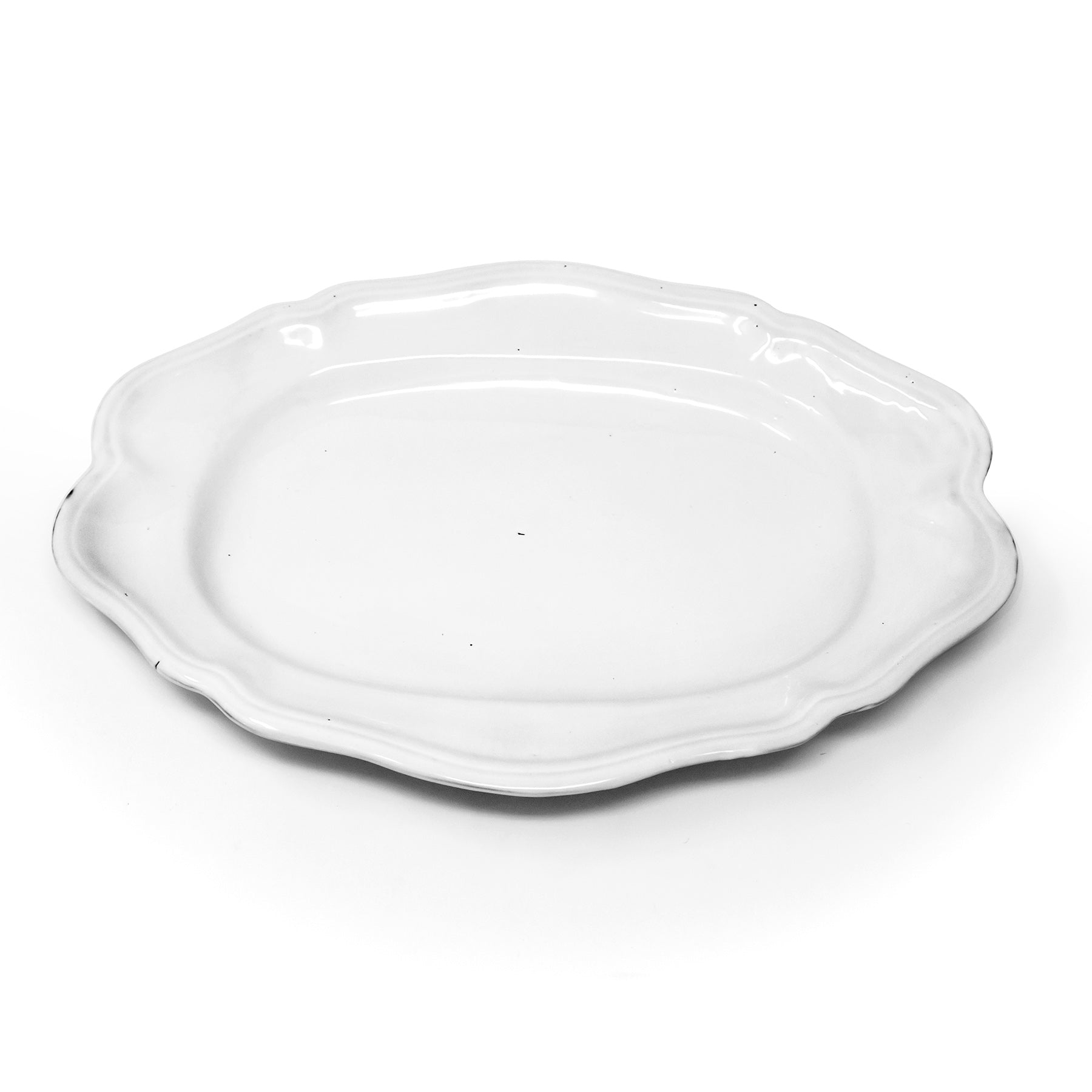 Handmade white ceramic platters