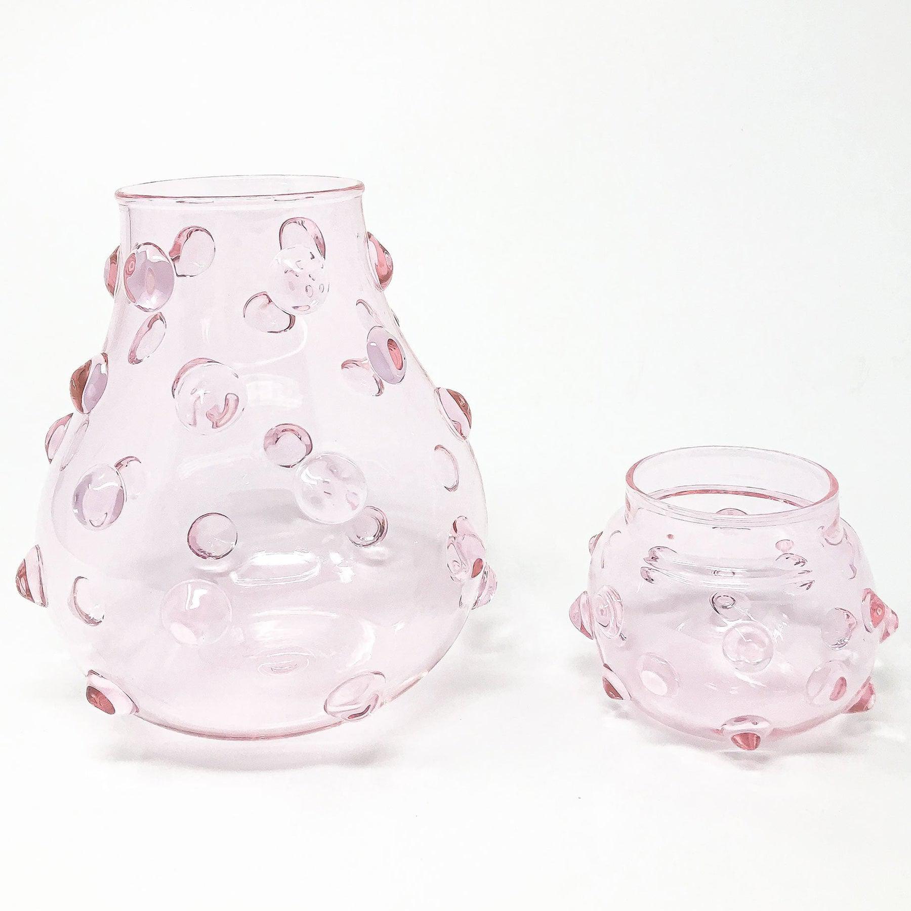 Mademoiselle Carafe & Glass Pink-⌀14 H21-CARRON-Paris