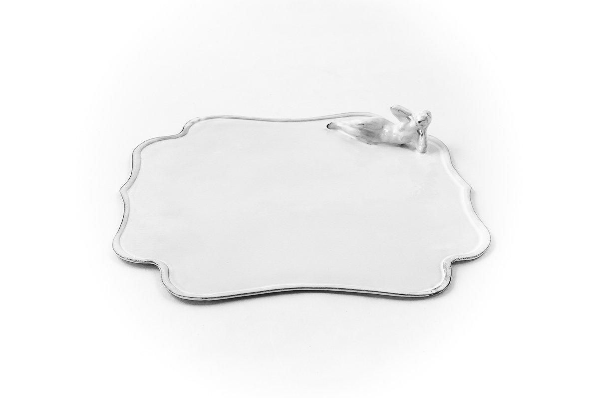 Mademoiselle square swimmer platter-38x29,5x4,5cm-Handmade in France by CARRON