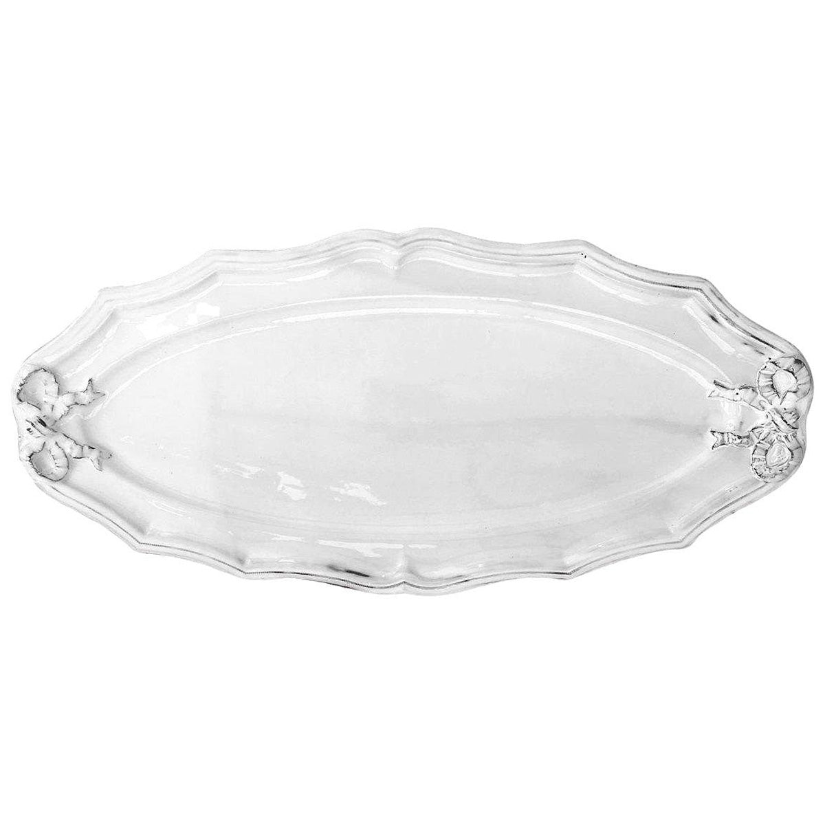 Marie-Antoinette fish platter-White Ribbon-CARRON-Paris