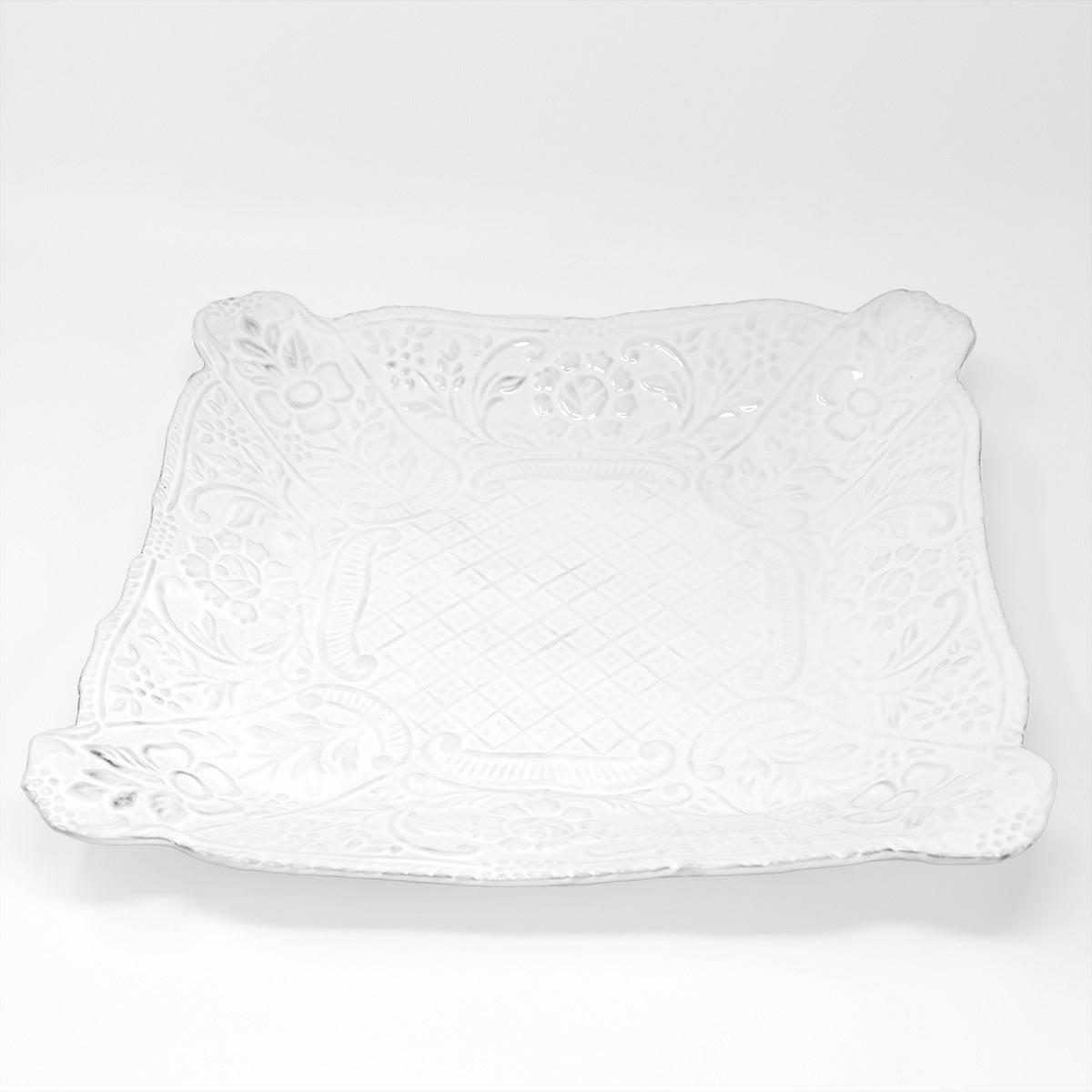 Pivoine square platter-33x33x4,5cm-CARRON-Paris